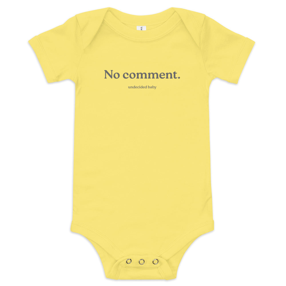 No Comment. Baby Onesie